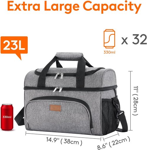 Lifewit Insulated Cooler Bag - Lightweight Portable Soft-Sided Ice Chest for 32/48 Cans | Ideal for Camping & Beach Trips