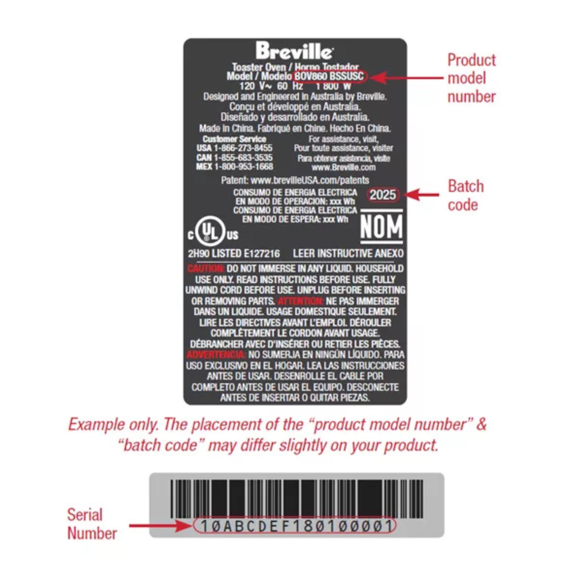 Breville Water Tank Assembly - Replacement for Barista Express® (BES870 & BES860) from 1708F PDC - Part SP0022015 (Brushed Stainless Steel)