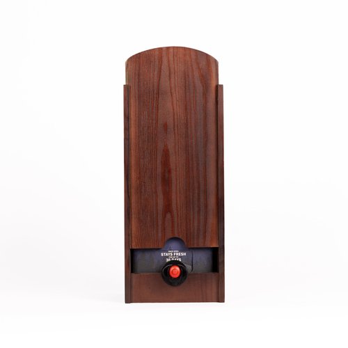 Rustic Roots Wooden Wine Box Dispenser - Box Wine Holder for 3 Liter Wine Boxes