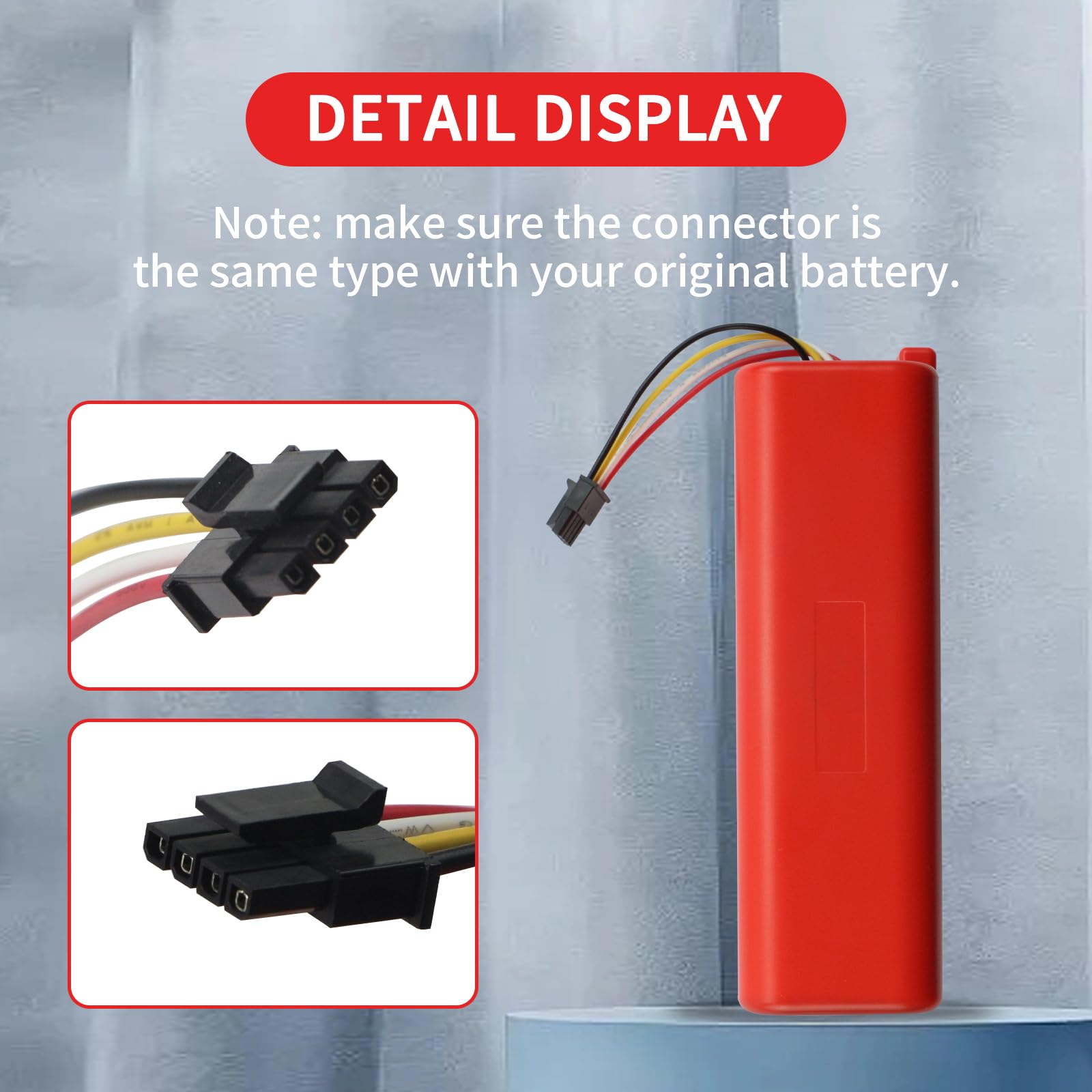 Battery Replacement for Roborock Q7+ Q5+ Q5 Q7 Max/Max+/Plus/Pro+, Roborock S8 S7 S4 S5 S6 S7+ S8+ Plus/Pro Ultra/MaxV/MaxV Ultra S70 S50 S55 S60 S65 T7 T65 E20 E25 E35 Robot Vacuum BRR-2P4S-5200S