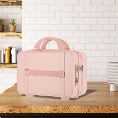 Adult Game Toy Storage Organizer Case Box and Toy Storage Bags, Reusable Discreet Lockable Toy Organizer Case with Zipper Lid for Women and Men, Pink