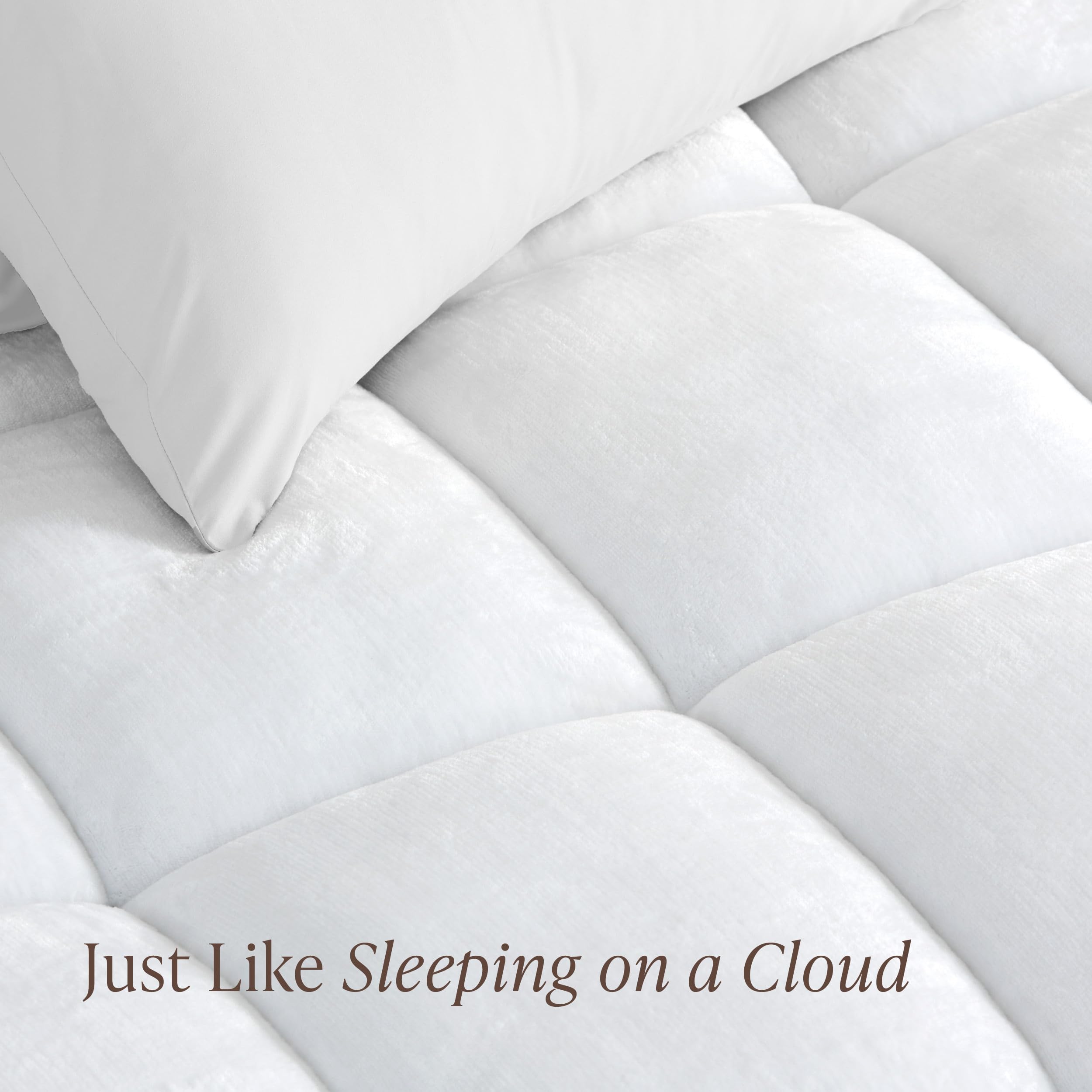 Bare Home Split Head Flex King Microplush Mattress Topper - Pillow Top Reversible - Dual Sided All-Season - 8" to 24" Deep Pocket - Soft Fitted Cover - Plush Mattress Pad (Split Head Flex King)