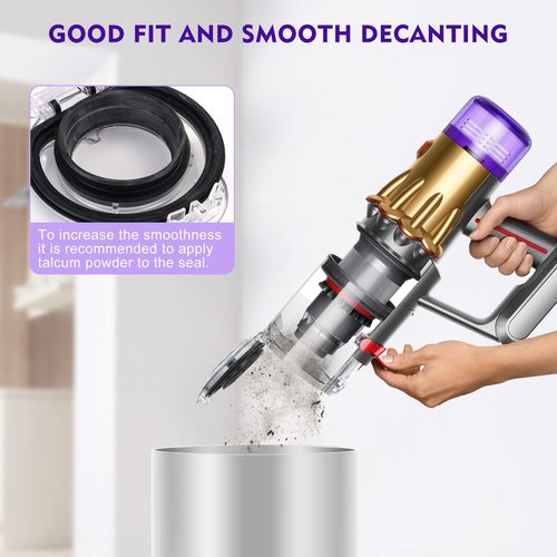 Dust Bin Compatible with Dyson SV30 SV46 SV20 V12 Detect Slim/SV18 V10 Digital Slim Vacuum Cleaner Canister Attachment Parts, Release Bin Compatible with Dyson Cordless Vacuum Part No.965272-01