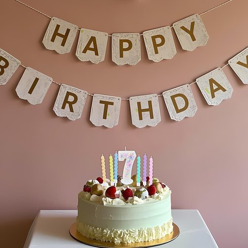 Zuiaso Number Birthday Candle with 12PCS Spiral Candles and A Birthday Card - Perfect for Celebrating Birthdays (Macaron Glitter, Number 7)