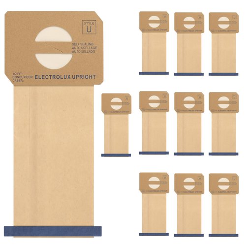 12 pack Upright Style U Vacuum Cleaner Bags made to fit for Electrolux