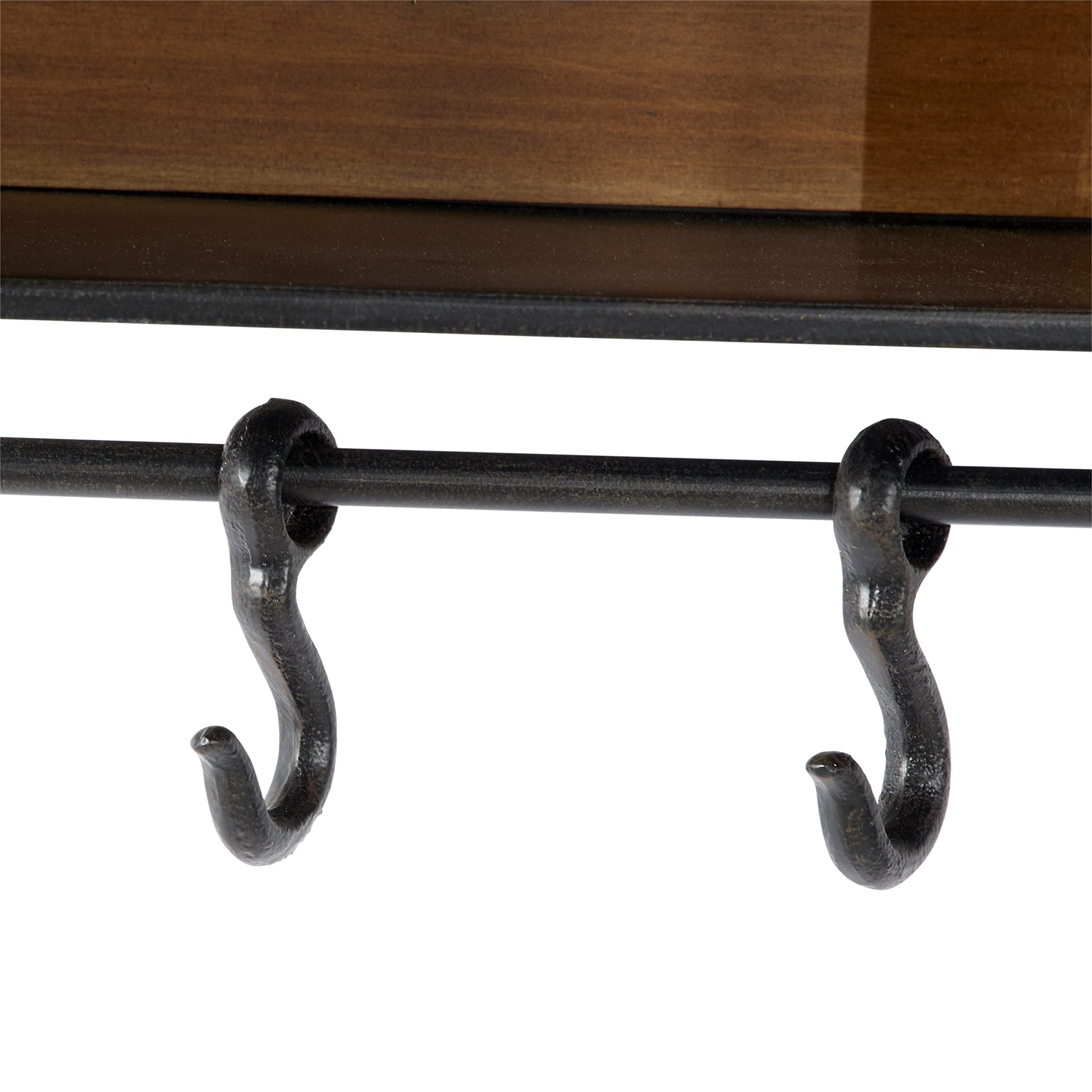 Deco 79 Industrial Metal Wall Hook, 23"W x 14"H, Brown