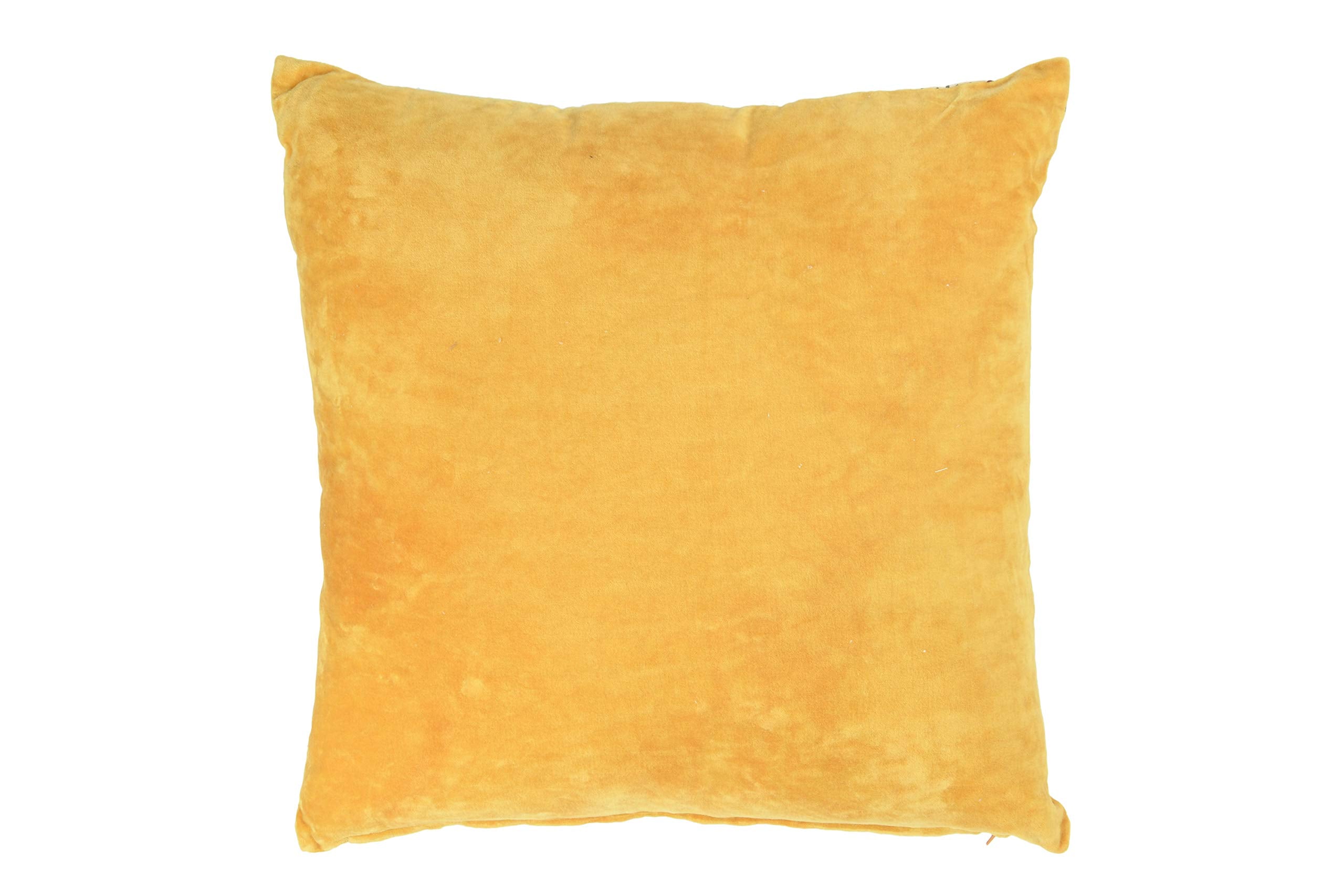 Creative Co-Op One Happy Family are We! Reversible Cotton Stamp Pillow with Solid Back (DF2555)