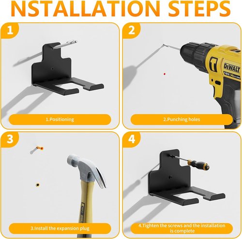 Garage Organization - Wall Mounted Heavy Duty Tool Hanger for Garden Power Tools | 1 Pack