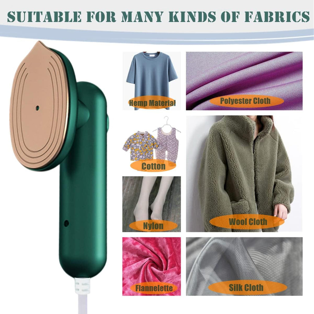 Skiennix Mini Travel Iron - Portable Iron for Clothes with Dry & Wet Ironing | Green Color