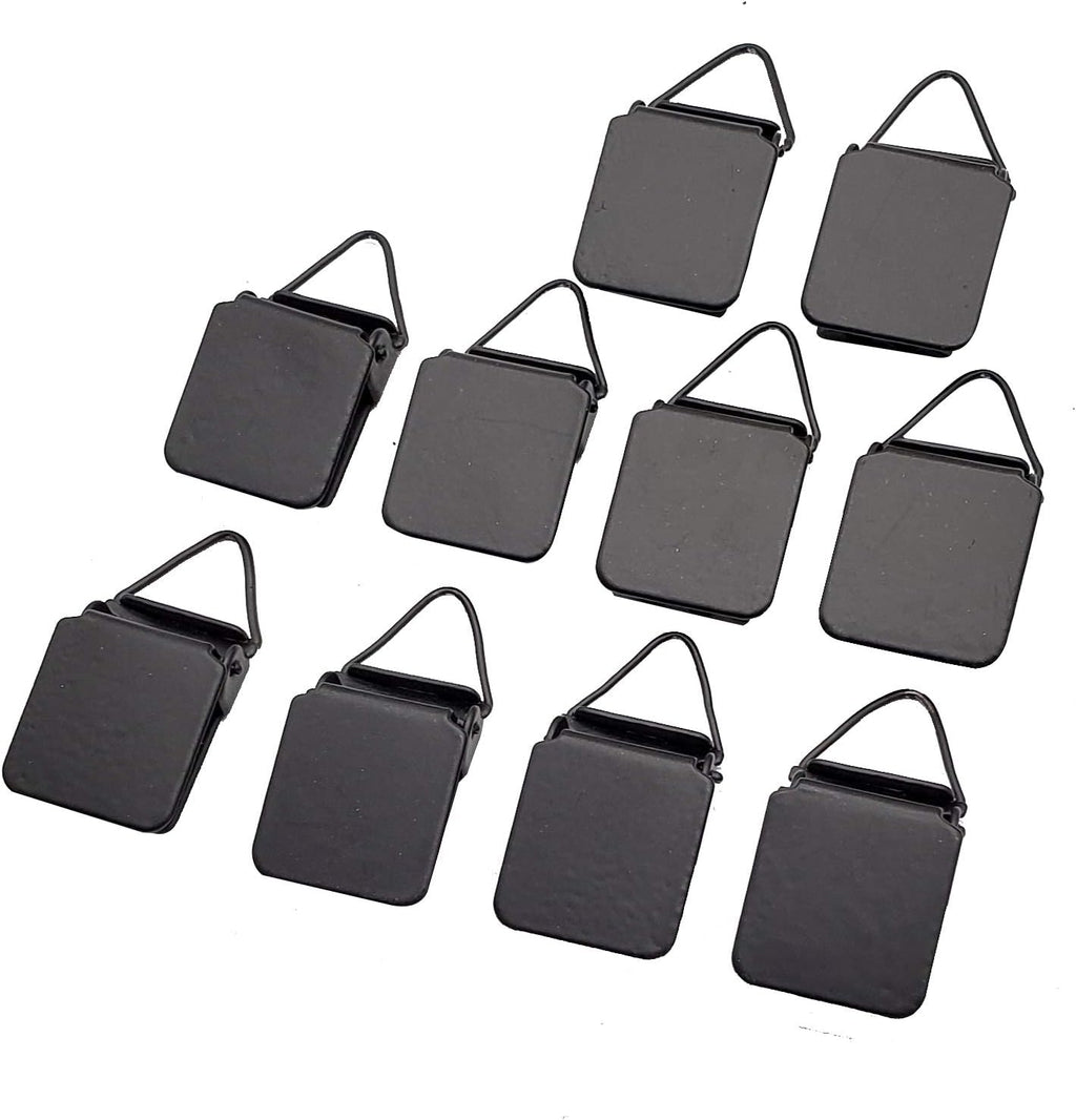 Wise Linkers Hanging Clips - Medium Power Triangle Back Clips for Tapestry, Rugs & Paintings | Pack of 10 (Black)