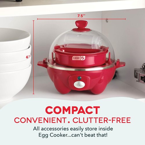 DASH Rapid Egg Cooker - 7 Egg Capacity Electric Cooker for Hard Boiled, Poached & Scrambled Eggs
