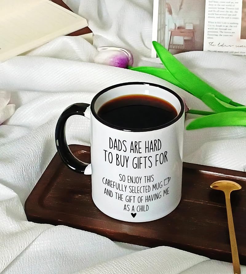 Dad Coffee Mug - Best Dad Ever Gift from Daughter Son for Father’s Day, Christmas
