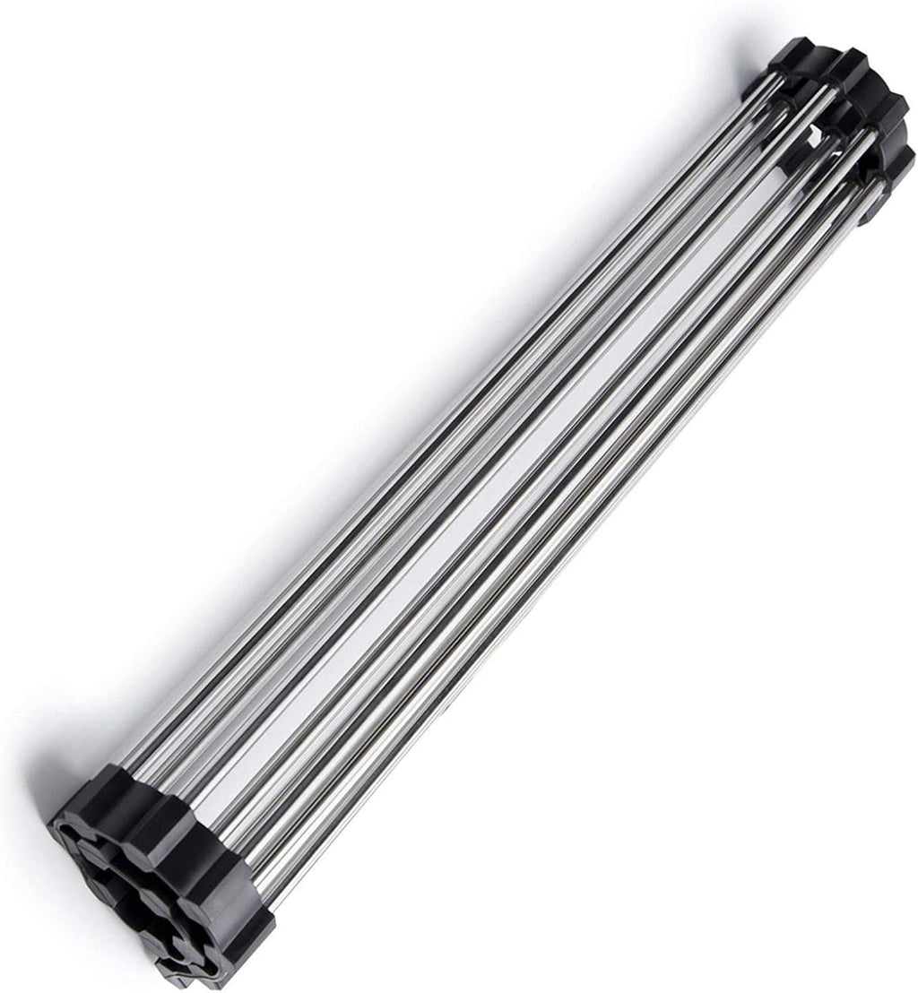 Skiennix Over The Sink Dish Drying Rack - 304 Stainless Steel, Foldable & Easy To Store | 17.7" x 16" - Black
