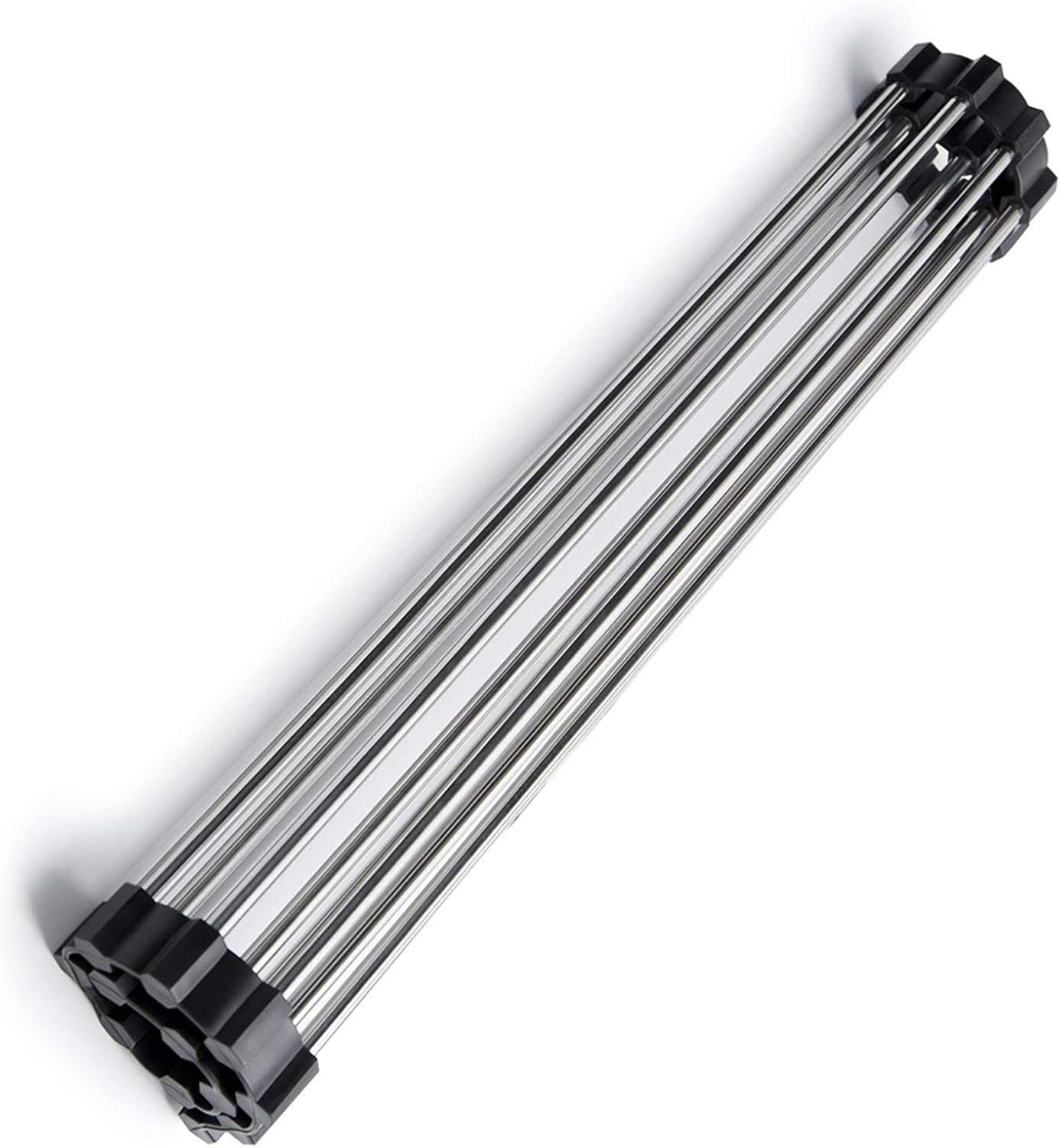 Skiennix Over The Sink Dish Drying Rack - 304 Stainless Steel, Foldable & Easy To Store | 17.7" x 16" - Black