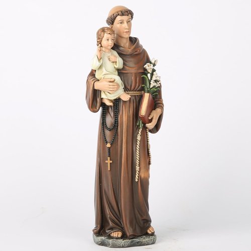 Buildclassic St. Anthony Statue with Infant Jesus - Blessed Religious Gift, 10" Renaissance Décor