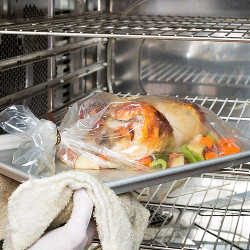 30 PCS Oven Roasting Bags with Ties — 43 x 35cm Heat-Resistant Cooking Bags for Chicken Turkey Meat Fish — Multipurpose Food Safe Oven Bags for Baking Steaming Roasting Grilling Meal Prep