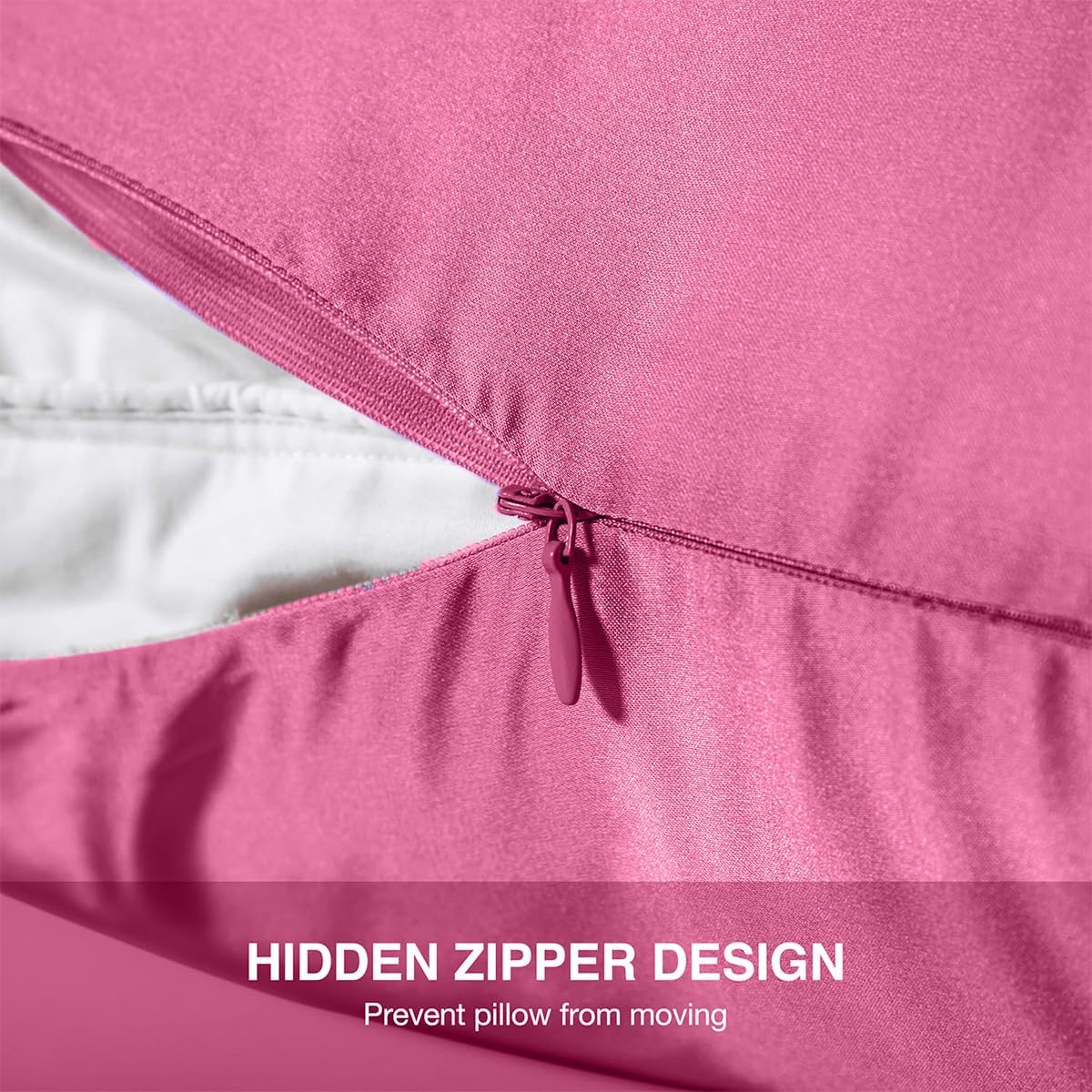 Mulberry Silk Pillow Cases - Ultra Smooth & Breathable Cooling Satin | Standard Size 20x26 Inches (Berry Red)