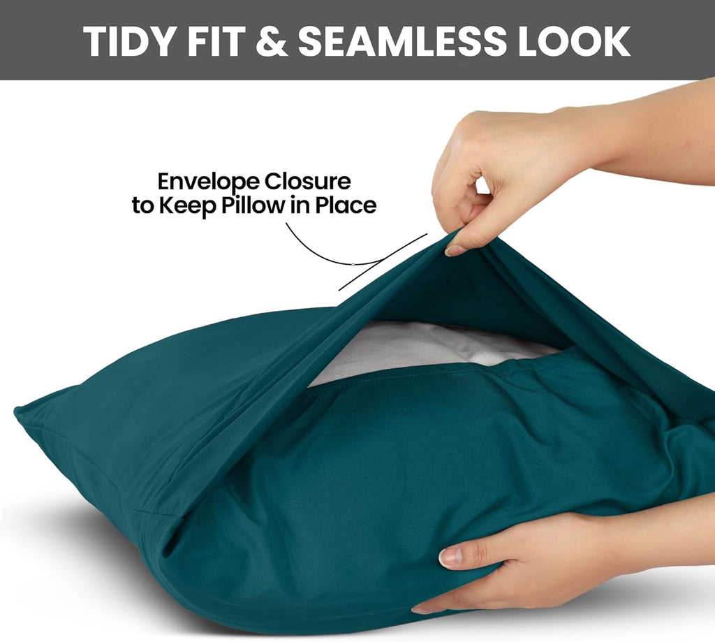 Utopia Bedding Queen Pillow Cases - Soft Brushed Microfiber - 2 Pack, Teal, 20 x 30 Inches