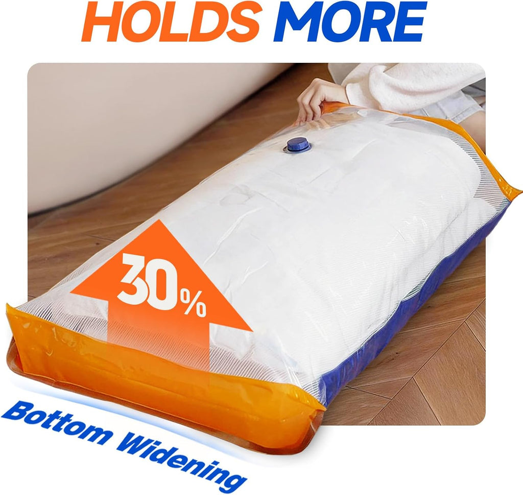 Vacbird Vacuum Storage Bags - 15 Pack Compression Packing Cubes with Rechargeable Pump | Space Saver for Clothes & Blankets