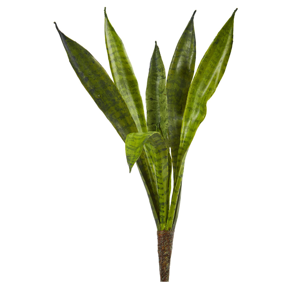 Nearly Natural 20-in Artificial Tall Snake Plants Sansevieria, Set of 6 Yellow Faux Snake Plant for Indoor Home Decor with Groun Stakes, Large Fake Plant for Office, Living Room, Bedroom, DIY