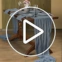 Light Pink 6 Pack Cheesecloth Table Runners 20 x 120 Inches for Wedding & Party Decor - Wrinkled Design