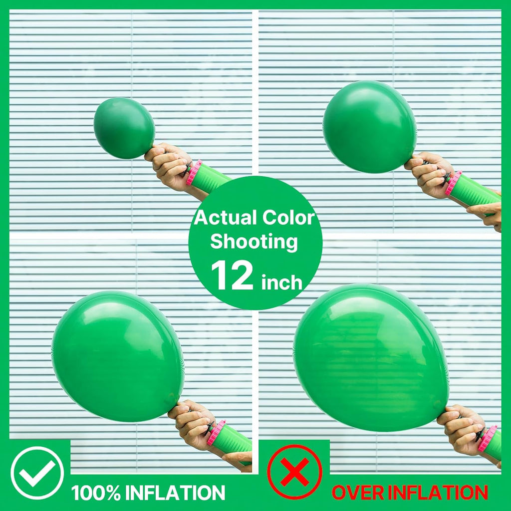 PartyWoo Green Balloons - 100 Pcs 5 Inch Latex Helium Balloons for Birthday & Baby Shower Decor