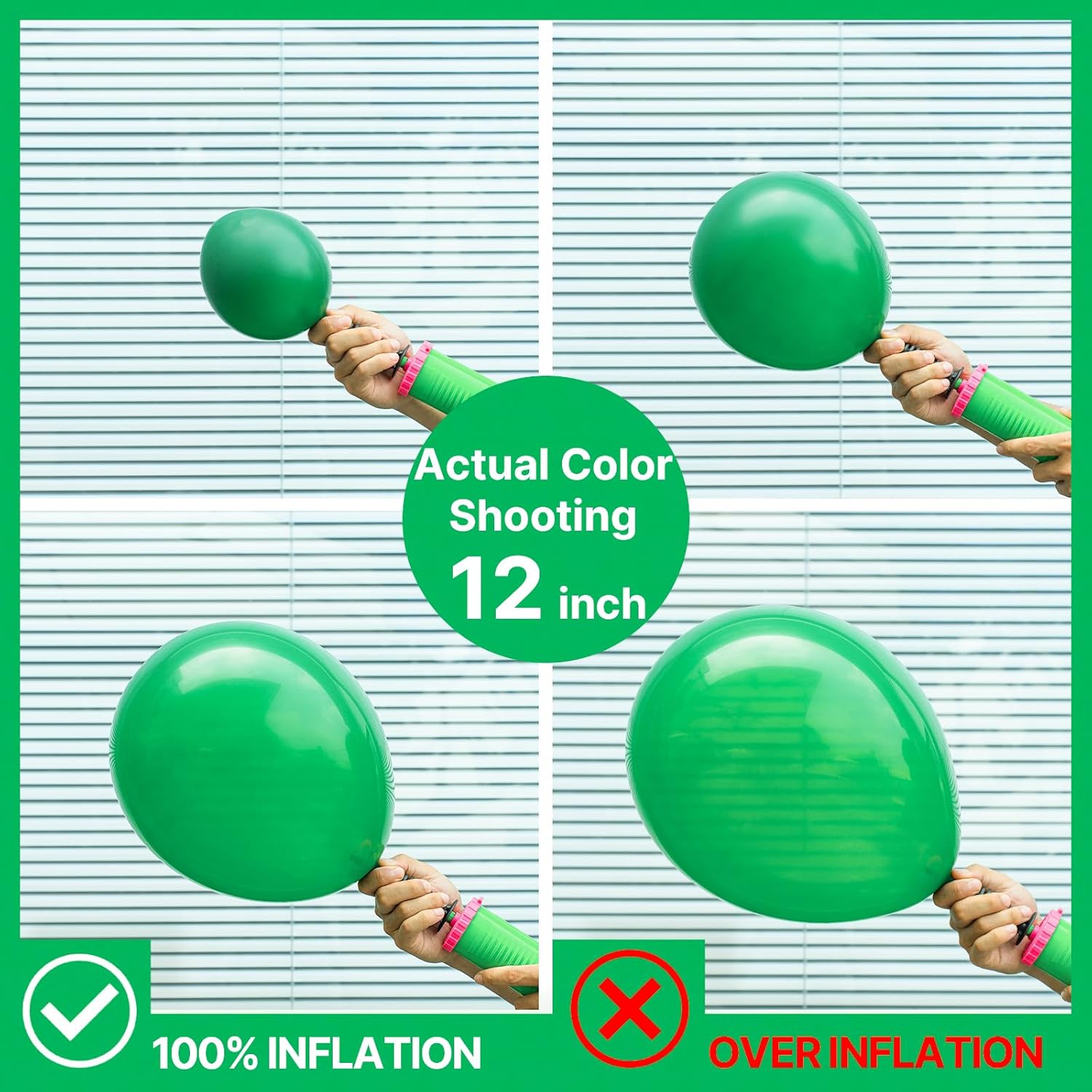 PartyWoo Green Balloons - 100 Pcs 5 Inch Latex Helium Balloons for Birthday & Baby Shower Decor