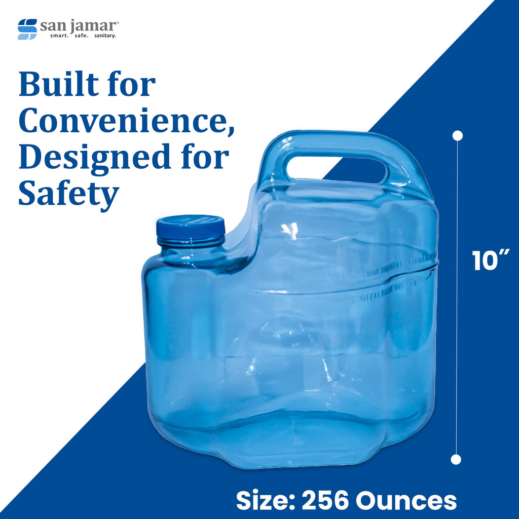 San Jamar Rapi-Kool Cold Paddle for Cooling Hot Soups in Restaurants, Chill Utensil for Hot Soup in Commercial Kitchens, Cooling Jug for Soup, 256 Ounce, Plastic, Blue