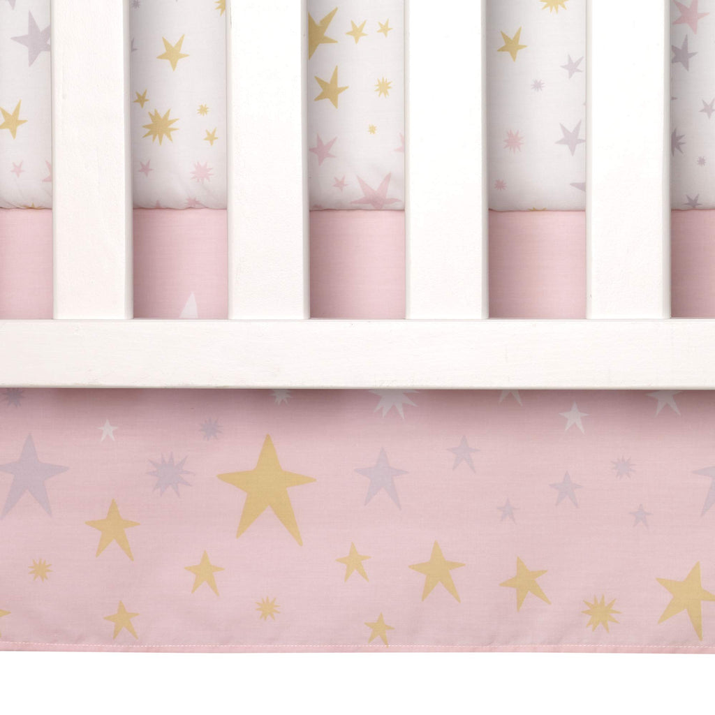 Bedtime Originals Rainbow Unicorn 3Piece Crib Bedding Set, Purple