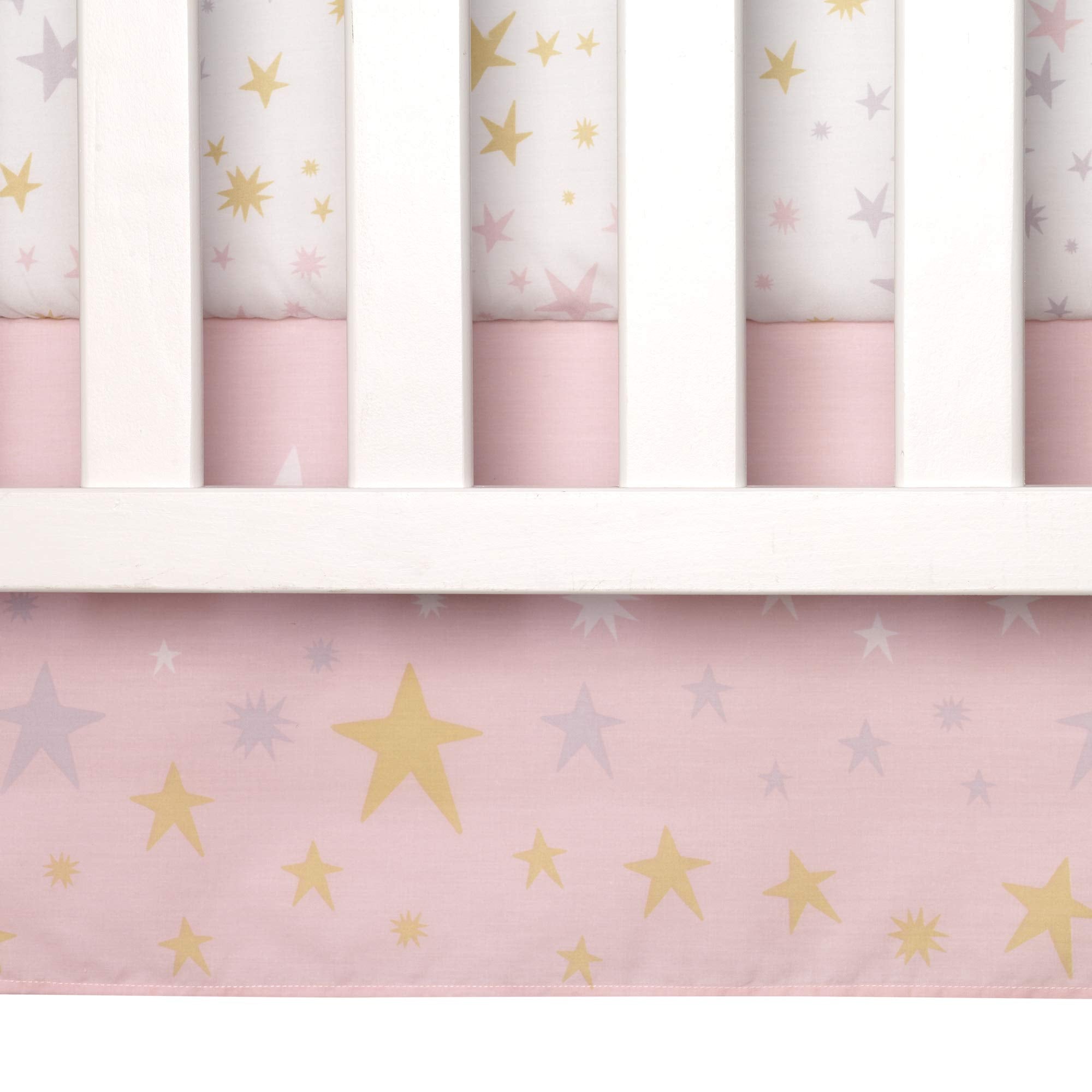 Bedtime Originals Rainbow Unicorn 3Piece Crib Bedding Set, Purple
