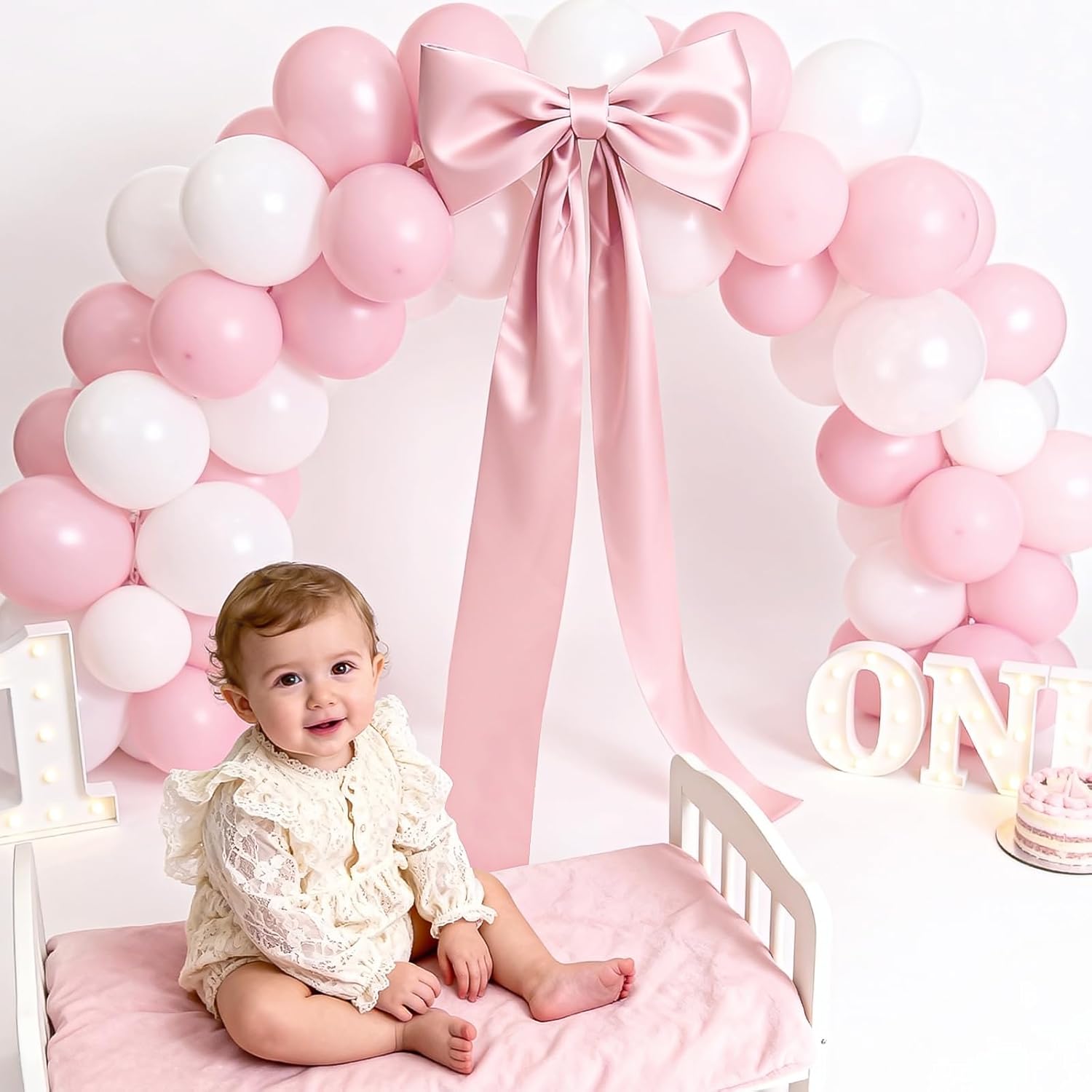 Skiennix Extra Long Satin Pink Bow - Elegant Wall Decor for Coquette Room | 70x20 Inch for All Occasions