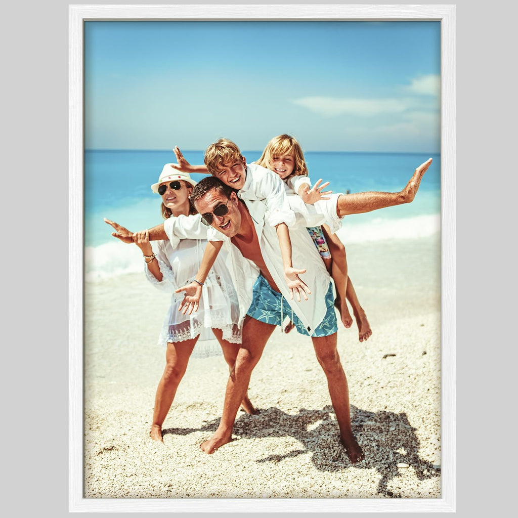 Wall26 Custom Framed Poster - Stylish Canvas Wall Art for Living Room or Bedroom | 12"x16" White