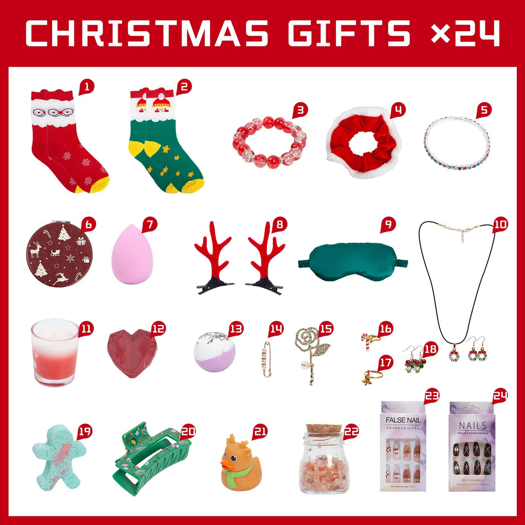 Advent Calendar 2025 Adult Set for Women Christmas Gifts Surprise Box 24 Days of Christmas Advent Calendar for Mom Wife Girlfriend Sister