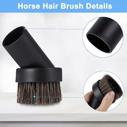 IX141 Pet Cordless Stick Vacuum Replacement for Shark IX141 IZ363HT IZ361H IZ462H IZ483H IZ362H IX140 IZ140 IX142 IZ162H,1.25" Horse Hair Brush Attachment Crevice Tool Adapter for D-Shaped Vacuum