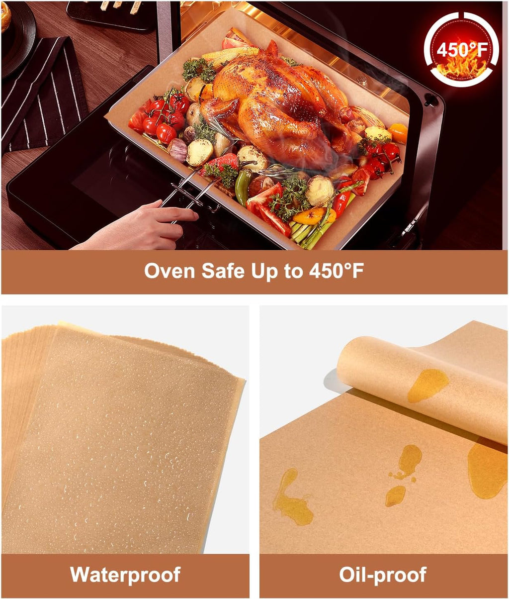 Unbleached Parchment Paper Baking Sheets by [Brand Name] - 9x13IN Non-Stick Precut Sheets | 70 Count for Baking & Grilling