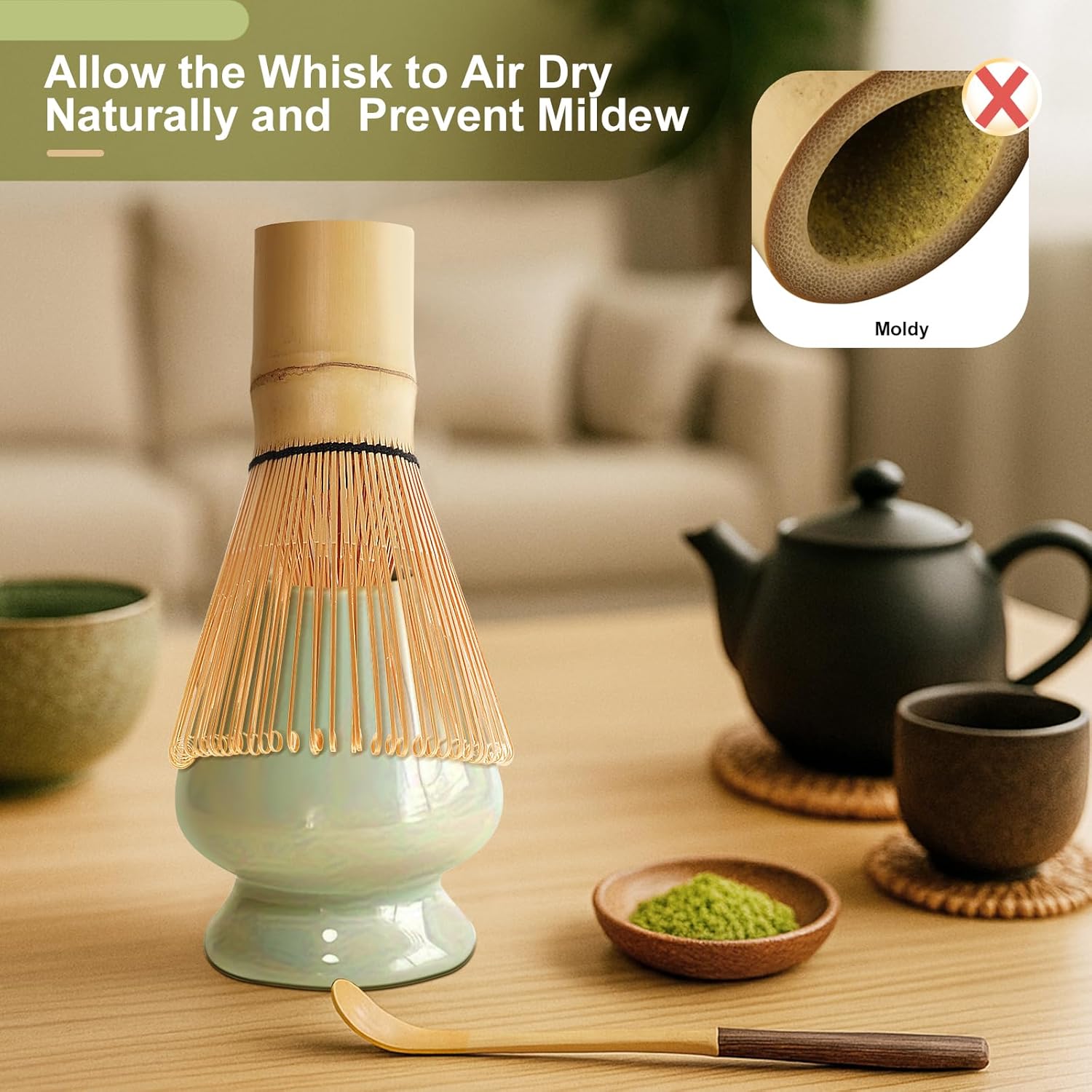 Traditional Matcha Whisk - 100-Prong Chasen for Authentic Japanese Tea Ceremony | Handcrafted Mixer for Premium Matcha
