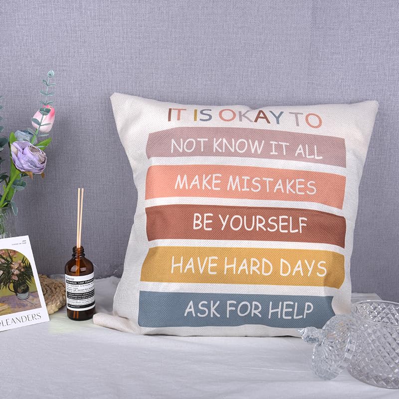 Inspirational 18x18 Pillow Covers - Positive Affirmation Gifts