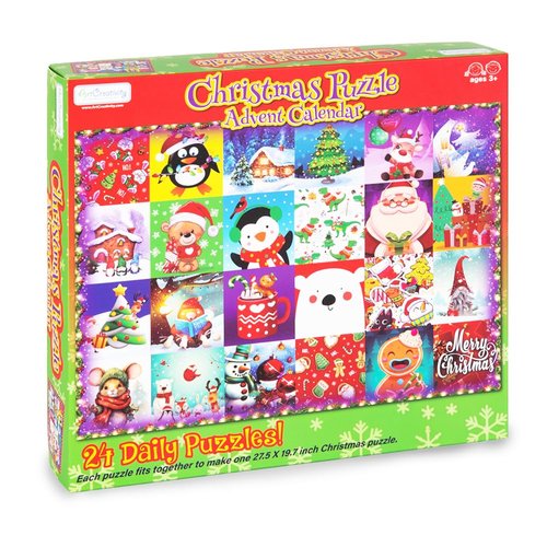 ArtCreativity Christmas Advent Calendar Puzzle 2025-1000 PC Advent Jigsaw Puzzle with 24 Day Countdown to Christmas - Kids Holiday Puzzle Advent Calendar 2025