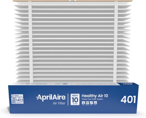 AprilAire 401 Replacement Filter - MERV 10 Whole-House Air Purifier Filter, 16x25x6 (Pack of 2)