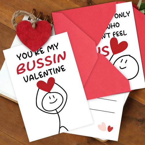 Gevinna 36 Pack Skibidi Valentine’s Day Cards for Kids, Funny Rizz Bussin Sigma Meme Cards, Cool Trendy Classroom Exchange Valentines for Boys and Girls, for School Parties, Kids Valentine Handouts