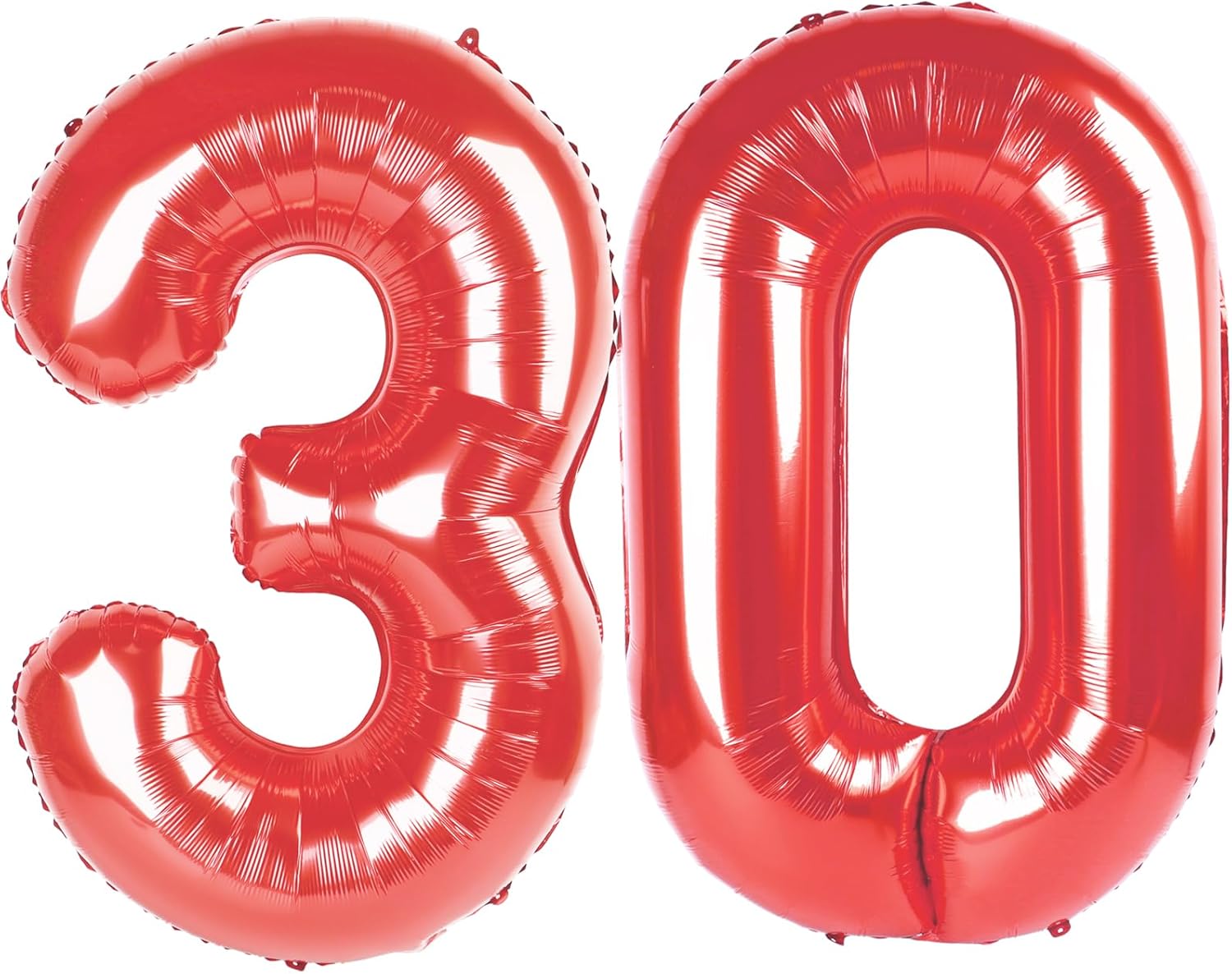 Red Number 30 Balloon - 40 Inch 30th Birthday Decorations for Boys & Girls Party Supplies