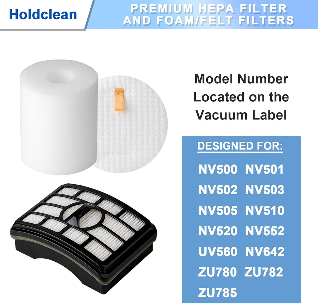 Shark NV500 Vacuum Filter Replacement - 2 HEPA & 4 Foam Filters for Rotator Pro Lift-Away Models
