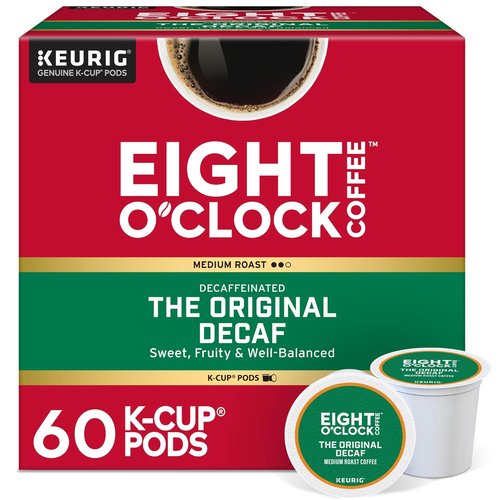 Eight O'Clock Coffee Decaf Medium Roast K-Cup Pods - 60 Single-Serve Coffee Pods