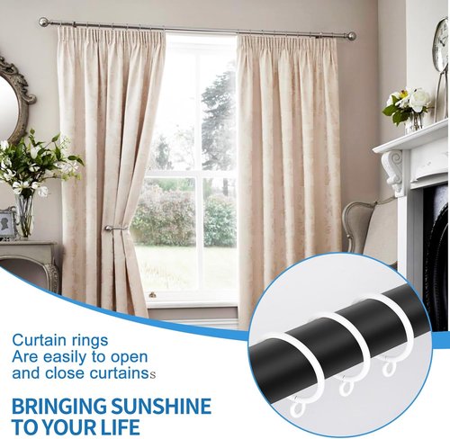 44 Pack Metal Curtain Rings by [Brand Name] - Eyelet Drapery Rings for Pinch Pleat Curtains | 1.5 Inch ID, Fits Up to 1.2 Inch Rod (White)