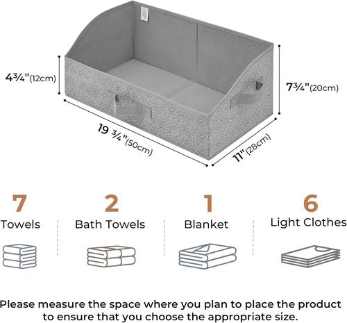 Granny Says Trapezoid Storage Bins - Versatile Dog Toy & Clothing Organizer - Gray, 3-Pack