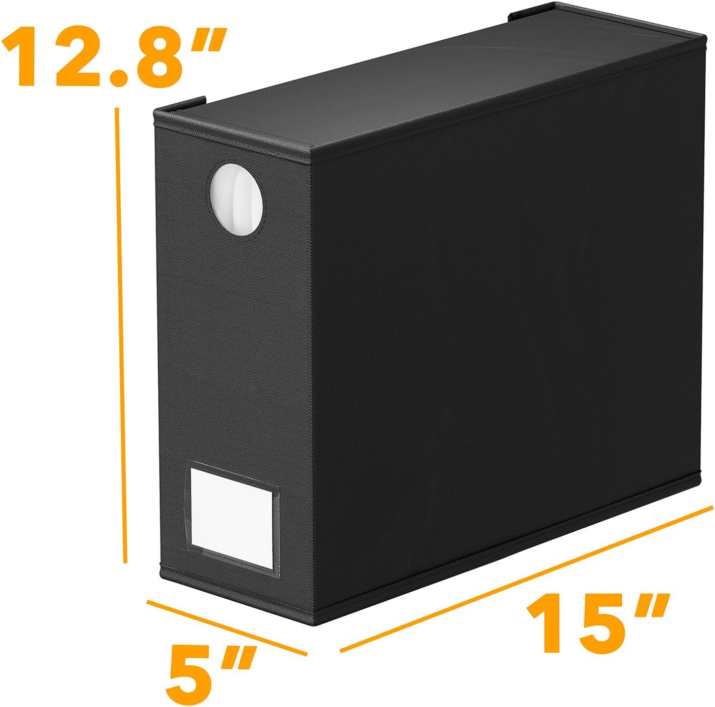SpaceAid Bed Sheet Organizer - Foldable Storage with Window for Queen & King Size Bedding (Black)