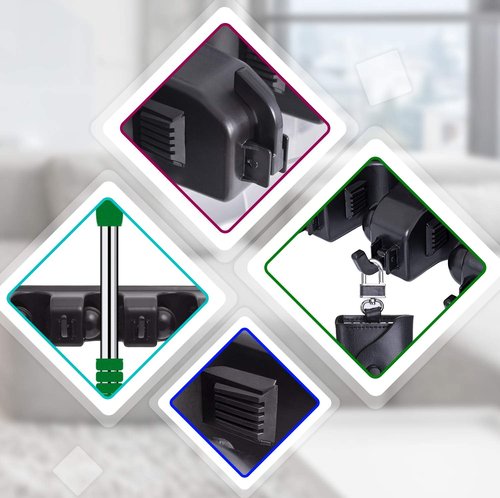 HYRIXDIRECT Broom Hanger - Heavy-Duty Wall Mount Organizer for Mops & Garden Tools | Ideal for Garage & Laundry Storage