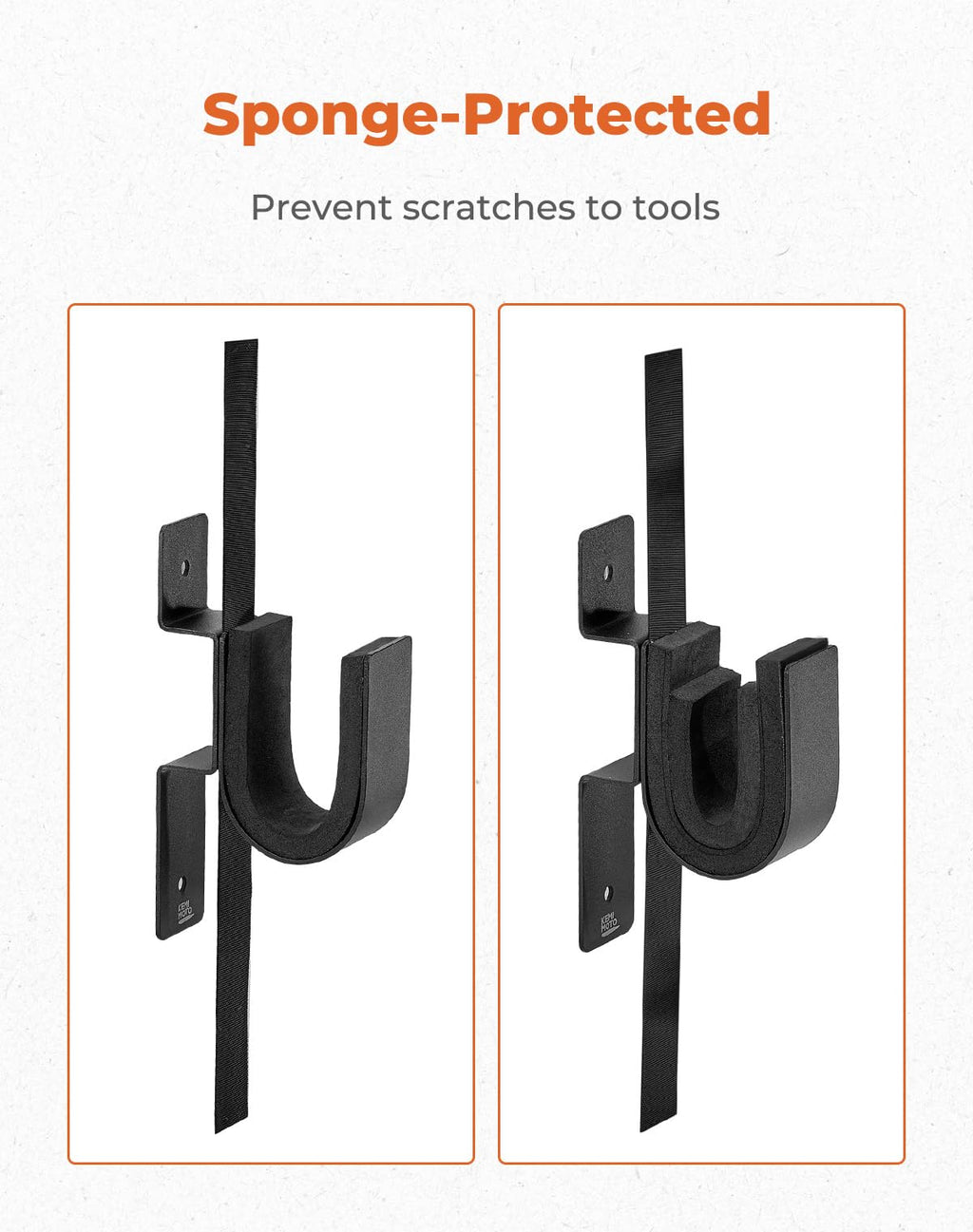 KEMIMOTO UTV Tool Rack, Screw Mount UTV Tool Holder Shovel Bow Rack for Side by Side Snowmobile Garage Wall Compatible with Can Am Defender Polaris General Ranger Pioneer CFmoto Uforce