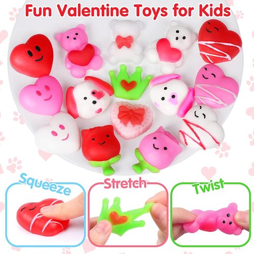 126 PCS Valentines Party Favors Toys Assortment Set for Kids Students, Valentine's Day Treats School Classroom Gift Exchange Goodie Bag Stuffers Prizes Rewards Bulk, Goody Bags Basket Party Supplies