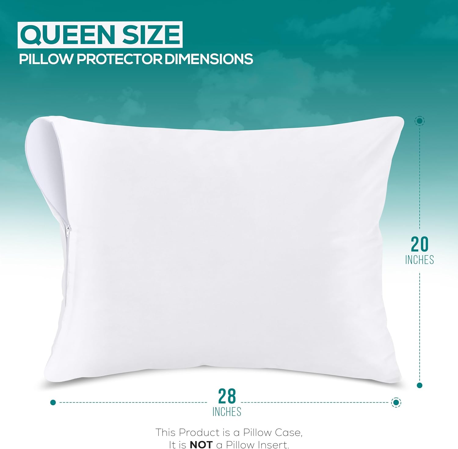 Utopia Bedding Pillow Protectors - Set of 6 Queen Size, Waterproof & Bed Bug Proof Encasements (White)